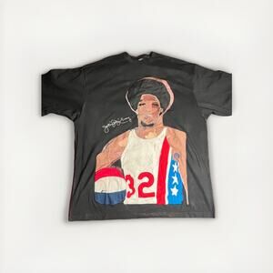 Vintage 00's Julius Erving New Jersey Nets ABA Y2K T Shirt Size XXXL 3XL